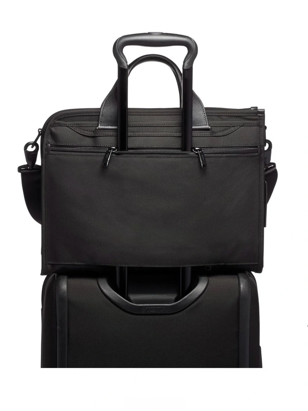 Tumi Black Nylon Laptop Briefcase with Adjustable Strap